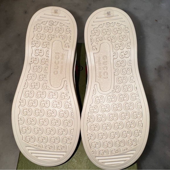 NWT Gucci Kids Tennis 1977 Lace-Up Sneakers in GG Multicolor Logo Size 10 US - Picture 4 of 4